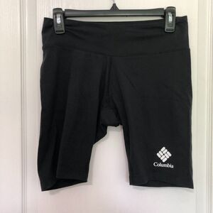 Columbia Womens Short M Black Standard Trek 1/2 Tight Stretch Biker Athletic NWT